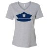 Women's Relaxed Heather CVC V-Neck Tee Thumbnail