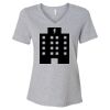 Women's Relaxed Heather CVC V-Neck Tee Thumbnail