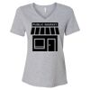 Women's Relaxed Heather CVC V-Neck Tee Thumbnail