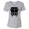 Women's Relaxed Heather CVC V-Neck Tee Thumbnail