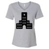 Women's Relaxed Heather CVC V-Neck Tee Thumbnail