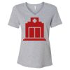 Women's Relaxed Heather CVC V-Neck Tee Thumbnail
