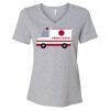 Women's Relaxed Heather CVC V-Neck Tee Thumbnail