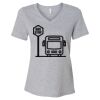 Women's Relaxed Heather CVC V-Neck Tee Thumbnail